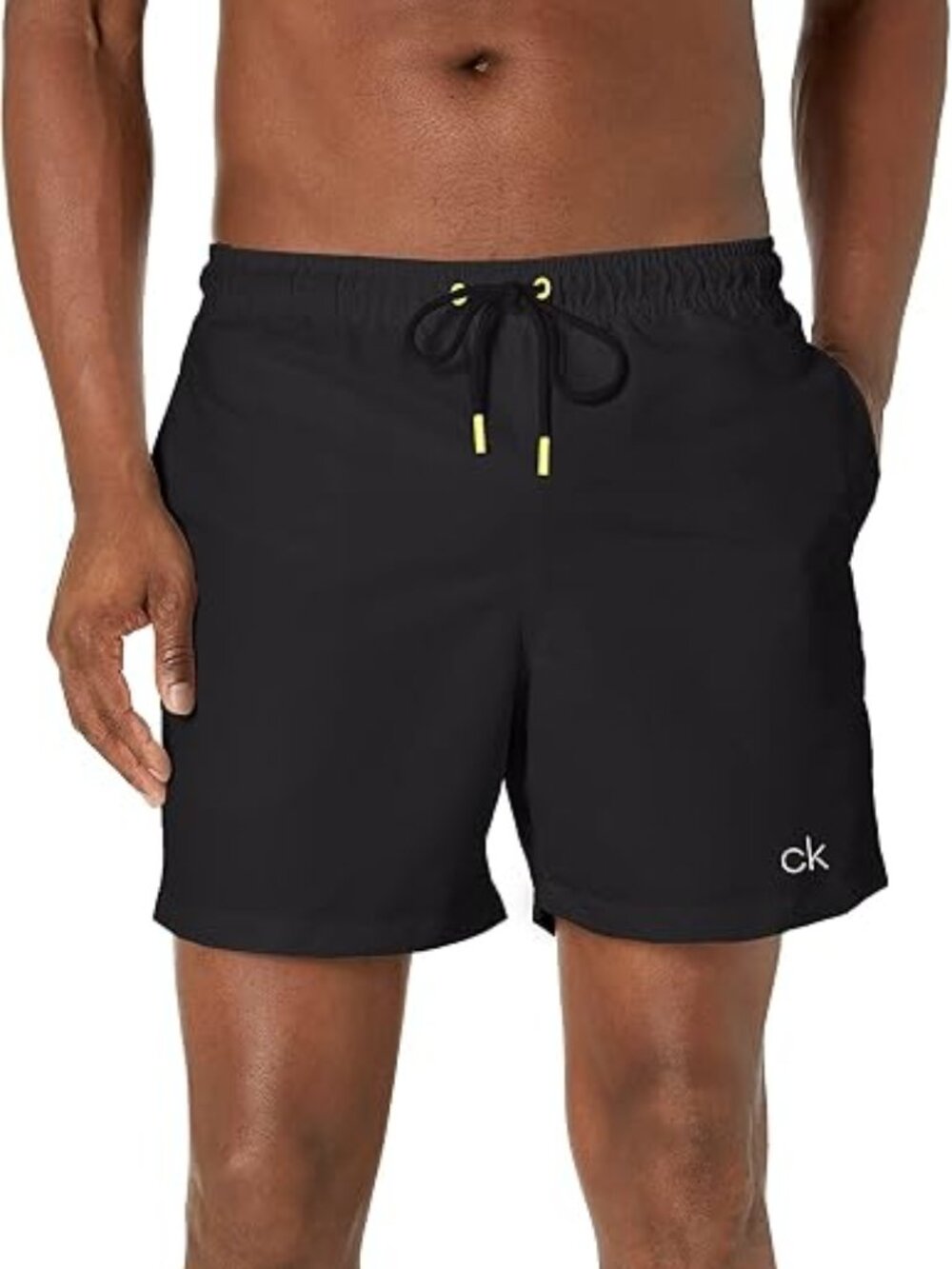 Calvin Klein men's Elastic Waist Quick Dry Swim Trunk-XXL